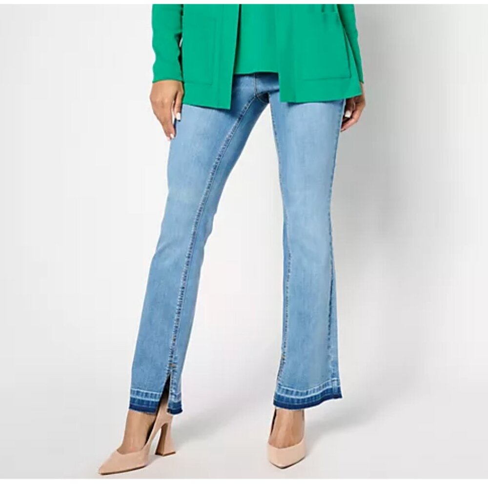 Isaac Mizrahi Live! Petite True Denim Mini Bootcut Jeans - 24W PETITE